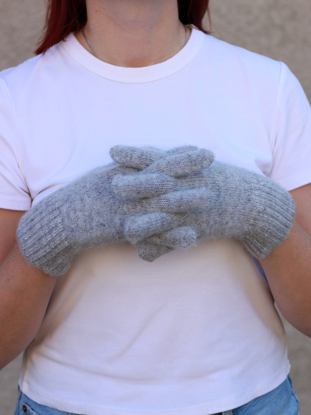 Grey Wool Gloves