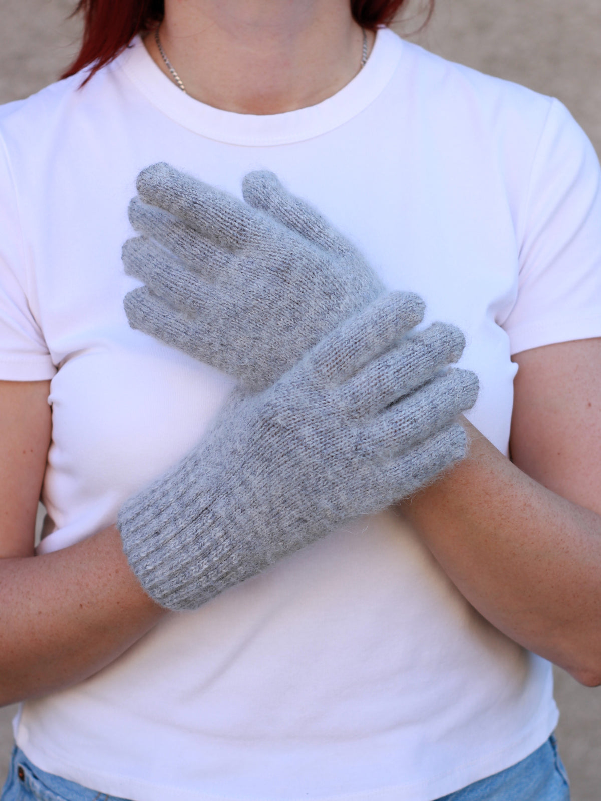 Grey Wool Gloves