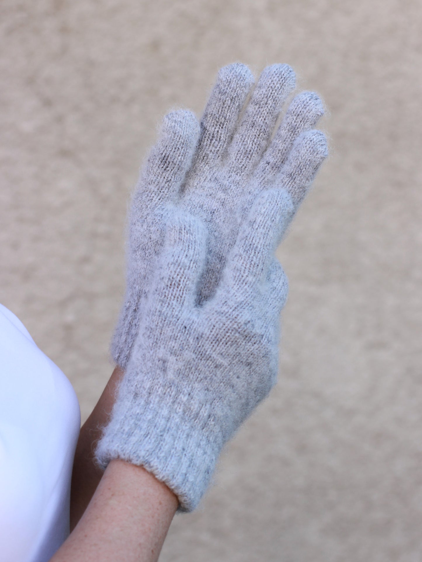 Grey Wool Gloves