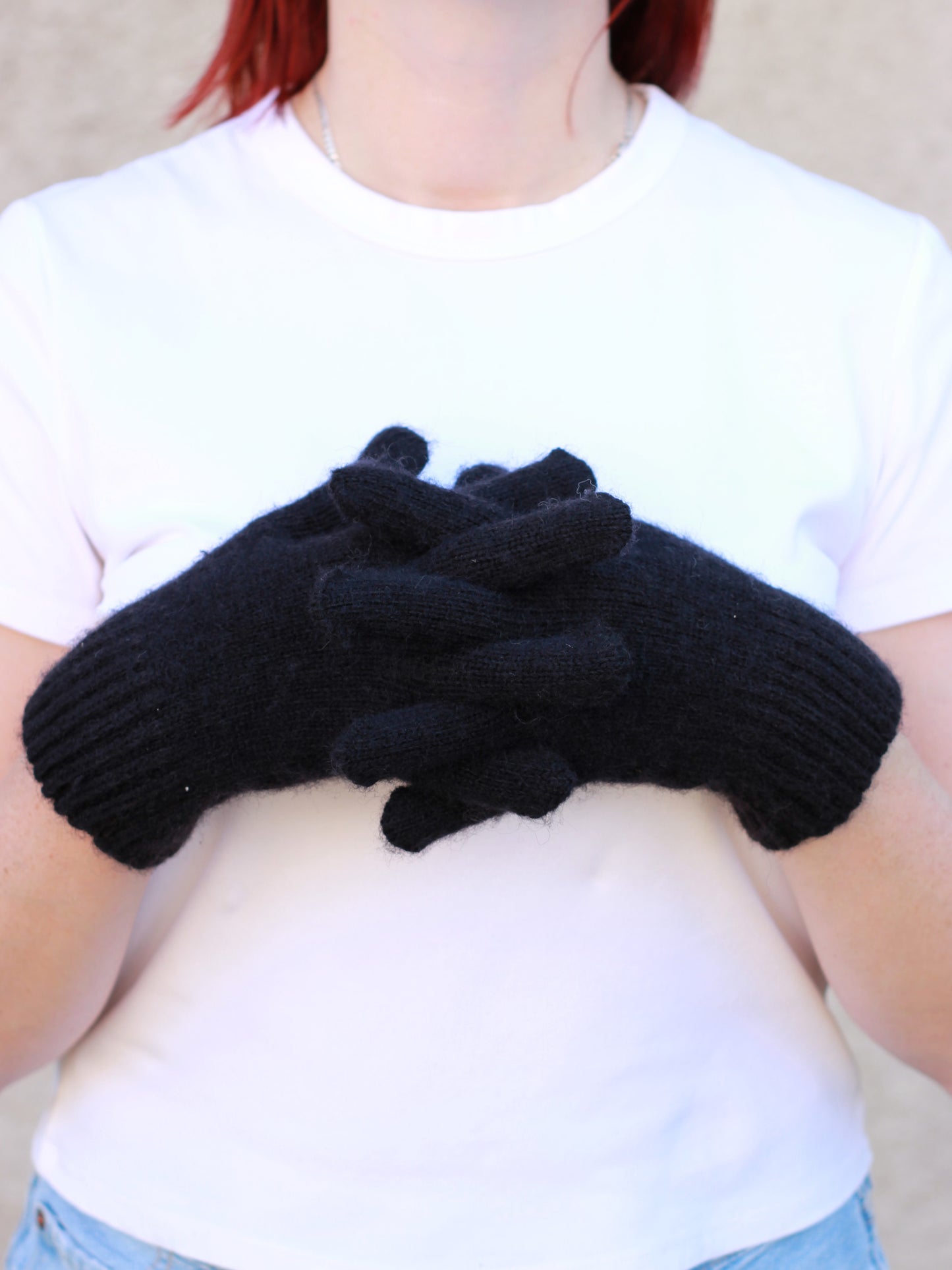 Black Wool Gloves