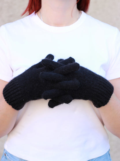 Black Wool Gloves