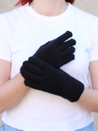 Black Wool Gloves