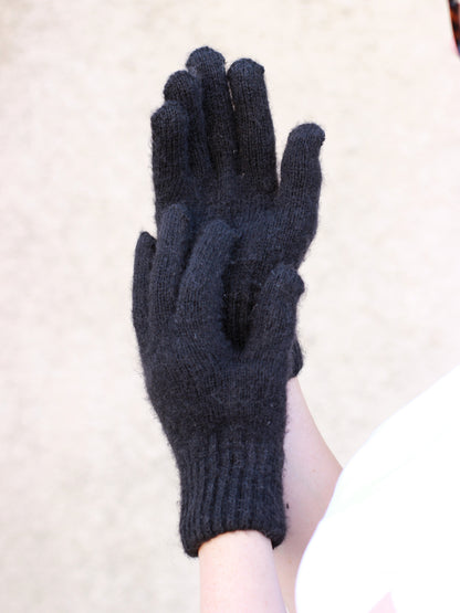 Black Wool Gloves