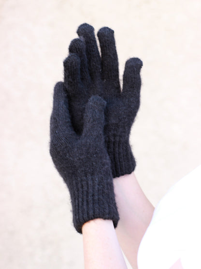 Black Wool Gloves