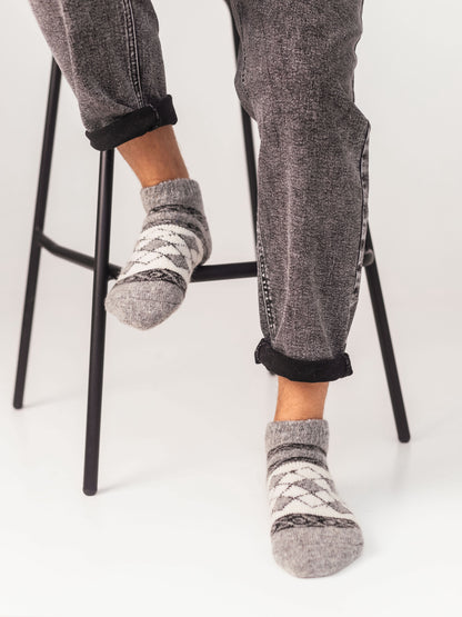 Diamond Wool Footies, Grey