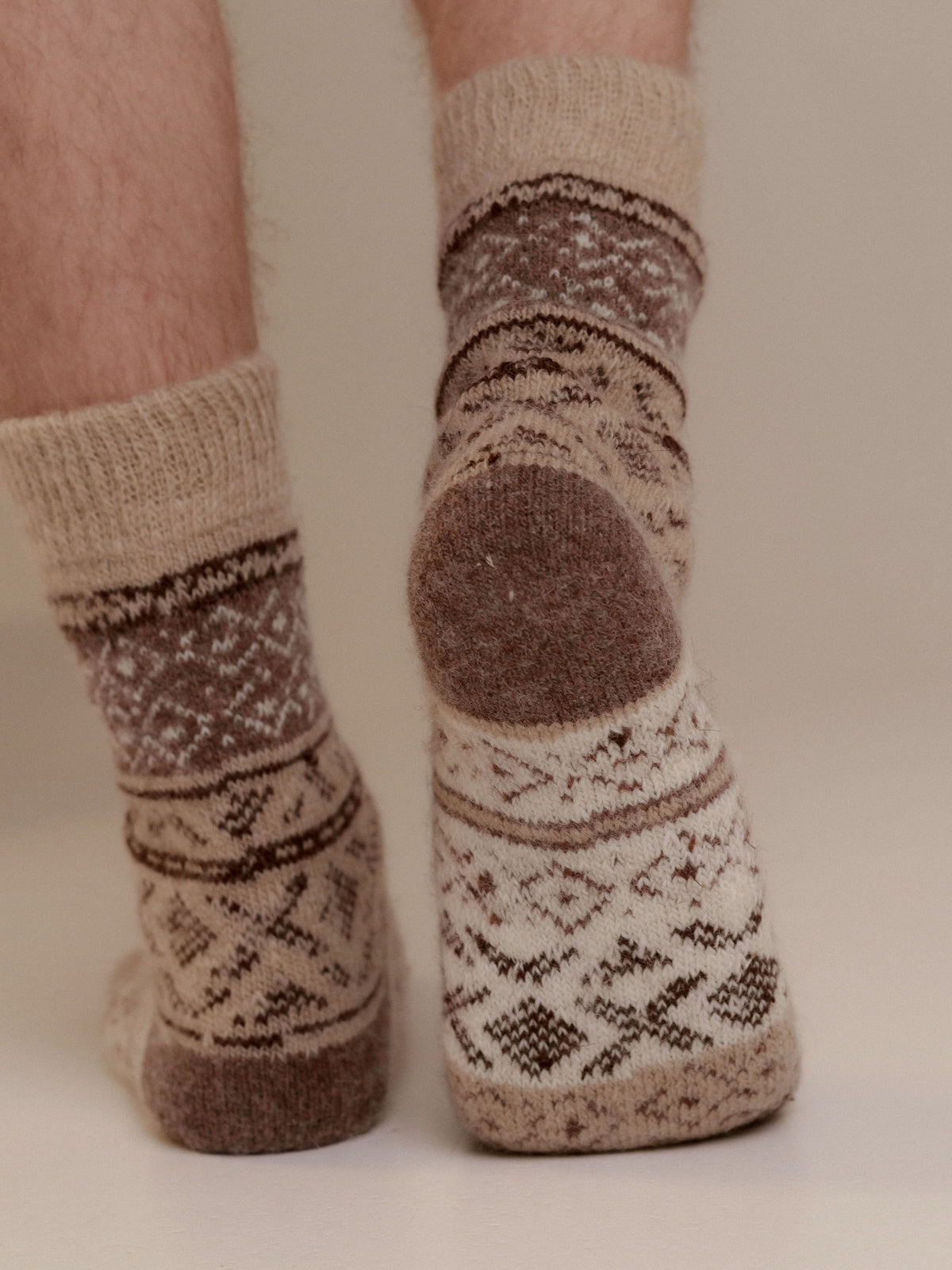 Viking Wool Socks, Brown