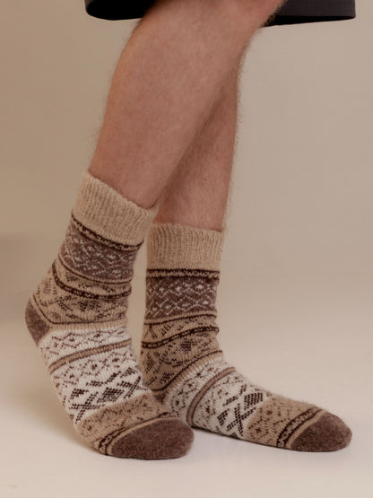 Viking Wool Socks, Brown