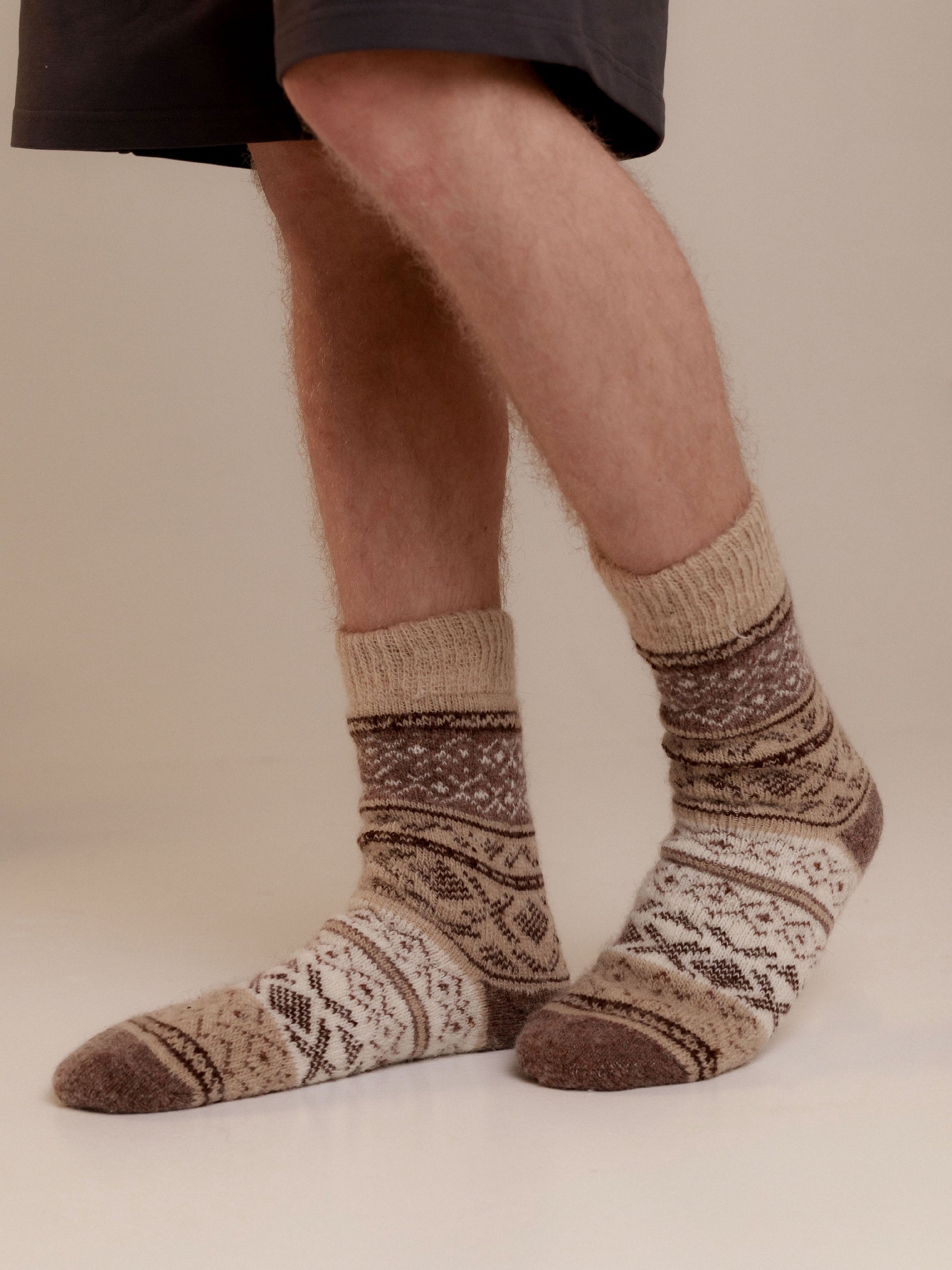 Viking Wool Socks, Brown