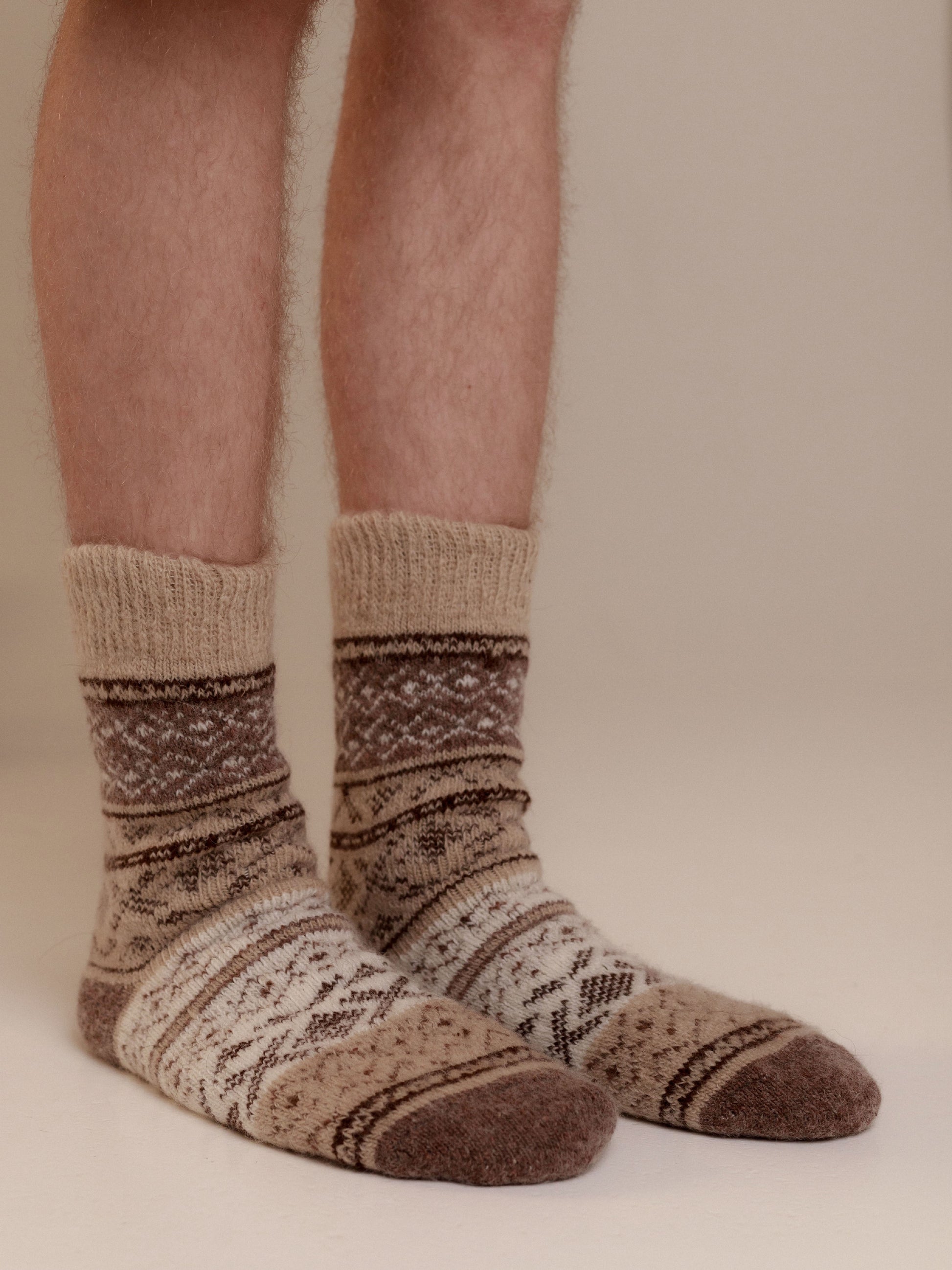 Viking Wool Socks, Brown