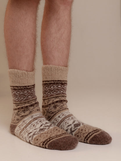 Viking Wool Socks, Brown