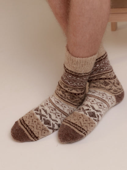Viking Wool Socks, Brown