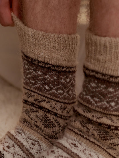 Viking Wool Socks, Brown