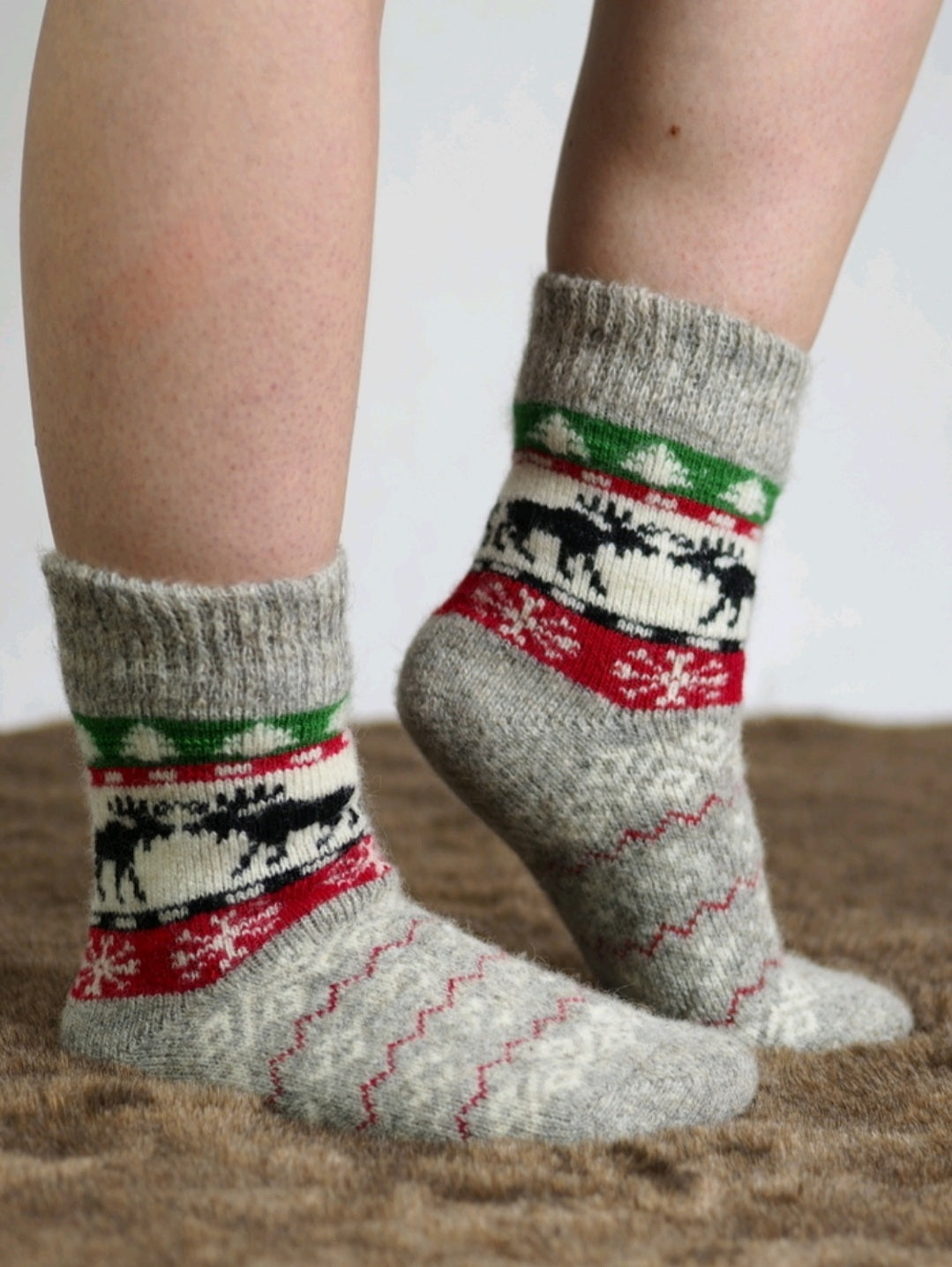 Moose Wool Socks, Grey