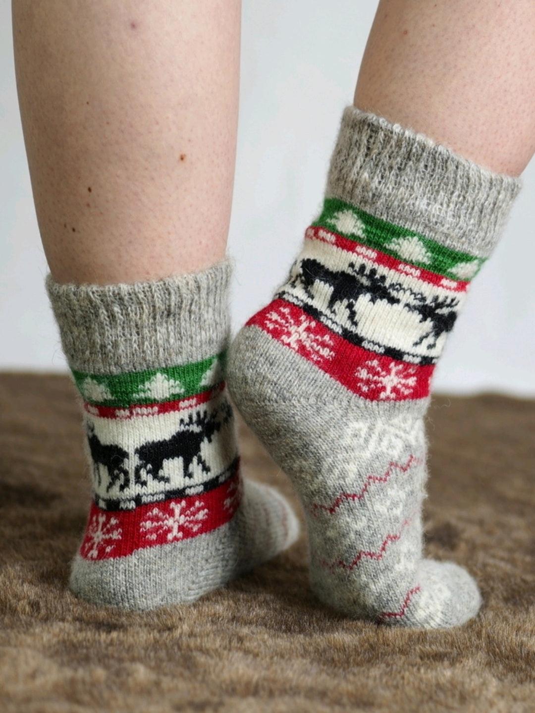 Moose Wool Socks, Grey