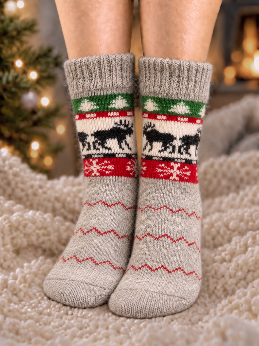 Moose Wool Socks, Grey