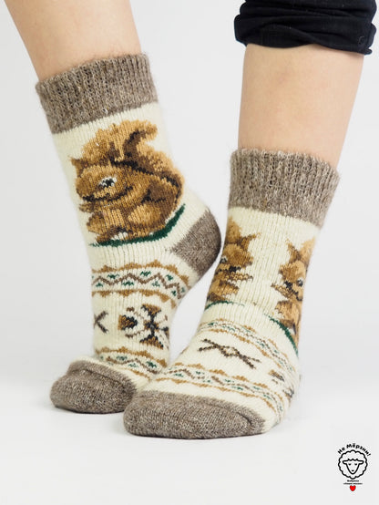 Squirrel Wool Socks
