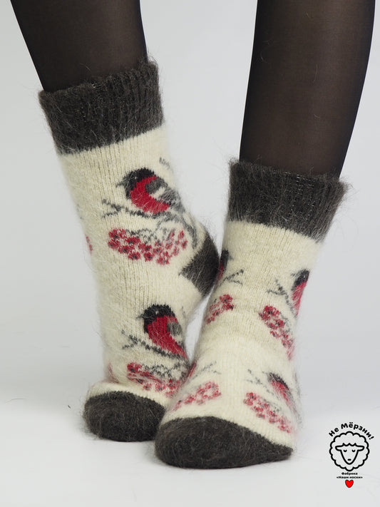 Bullfinch & Rowan Wool Socks, Cream
