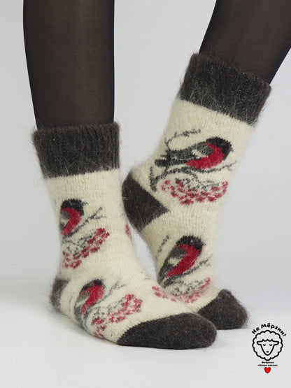 Bullfinch & Rowan Wool Socks, Cream
