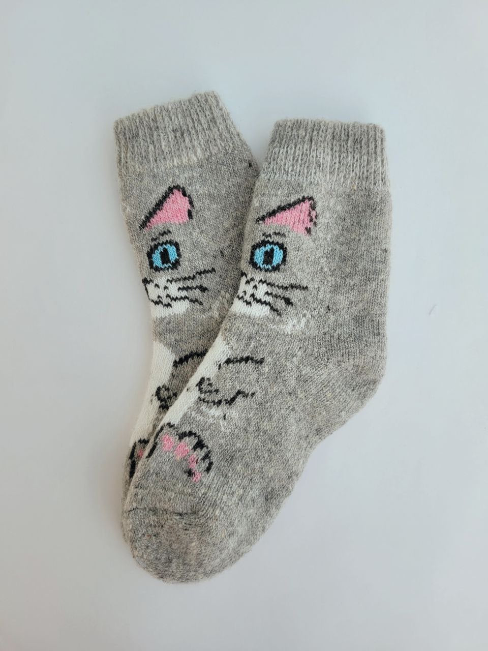 Kitten Wool Teen Socks, Grey