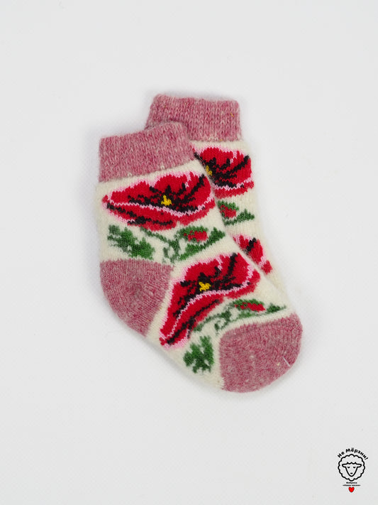 Rose Toddler Wool Socks