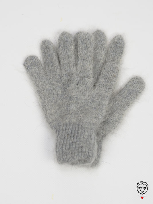 Grey Goat Wool Gloves