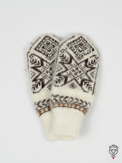 Assorted White Wool Mittens