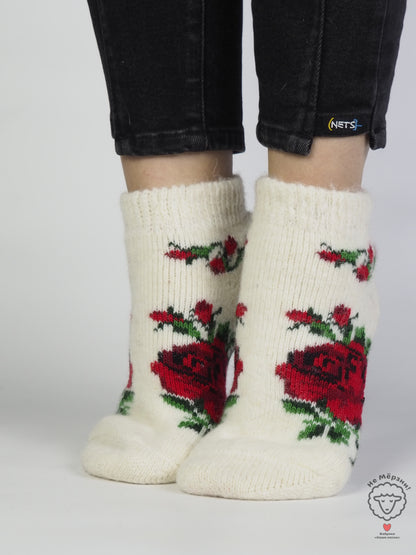 Red Rose Wool Footies