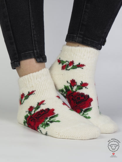 Red Rose Wool Footies