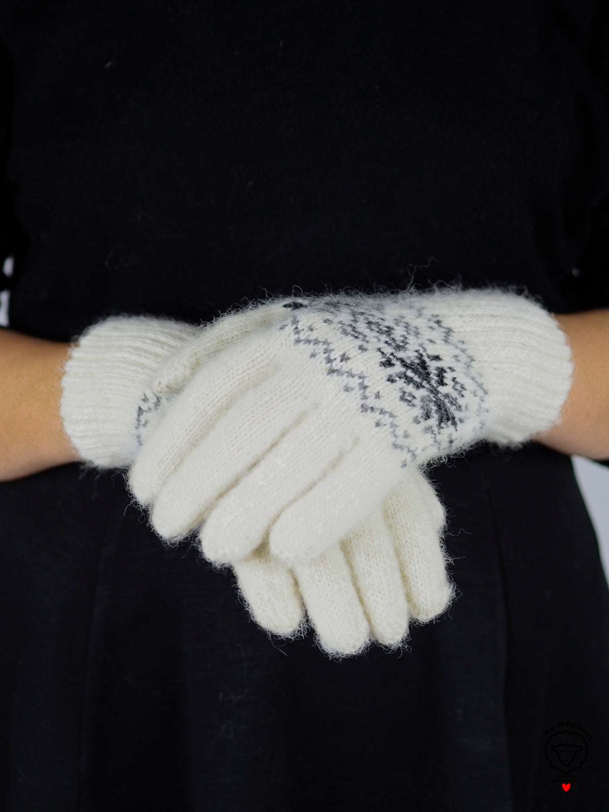 Assorted White Wool Gloves