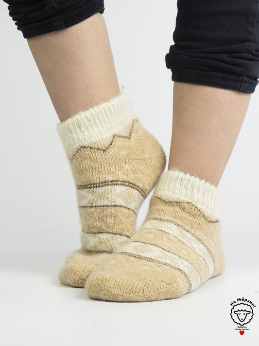 Ornament Wool Footies, Beige