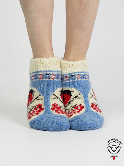 Bullfinch Window Wool Footies